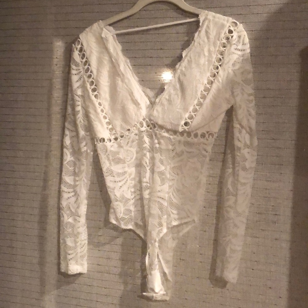 White Lace Bodysuit